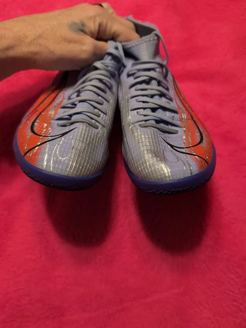 Nike Men's Superfly 8 Kylian Mbappe ‘Flame’ Indoor Soccer Sneakers Size 5 US